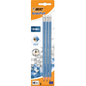 Bic Blister De 3 Crayons Evolution Triangle Bout Gomme Hb