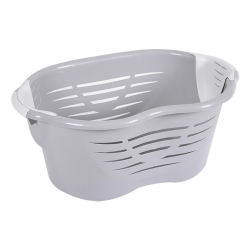 Eda Plastique Corbeille À Linge Confort 60 L Gris Béton