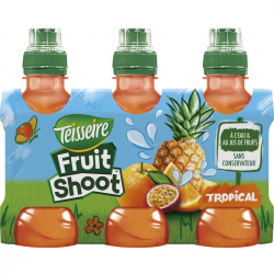 Teisseire Fruit Shoot Boisson Aux Fruits Tropical : Le Pack De 4 Bouteilles De 20Cl