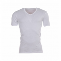Eminence T-Shirt Homme Blanc Col V En Coton Taille Medium Eminence : Le T-Shirt