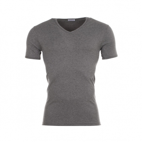Eminence T-Shirt Homme Gris Col V En Coton Taille 4Xl Eminence : Le T-Shirt
