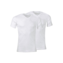 Athena T-Shirt Homme Blanc Col V T7 Athena : Le Lot De 2 T-Shirts