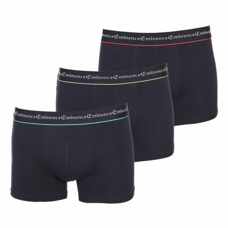 Eminence Boxer Homme Noir Business T2 Athena : Le Lot De 3 Boxers