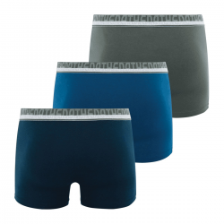 Athena Lot De 3 Boxers Homme Coton Bio Bleu T2