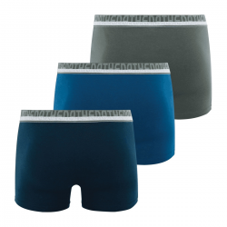 Athena Lot De 3 Boxers Homme Coton Bio Bleu T5