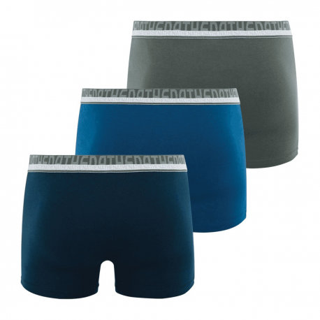 Athena Lot De 3 Boxers Homme Coton Bio Bleu T5