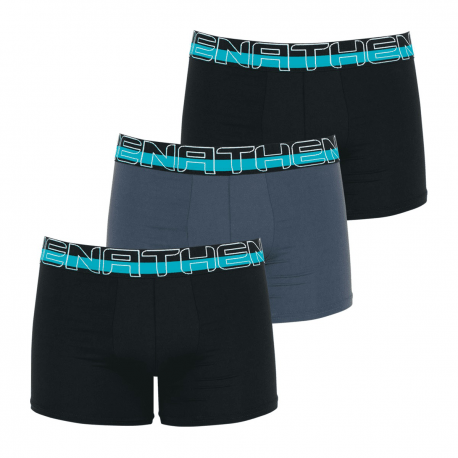 Athena Lot De 3 Boxers Athena Seconde Peau Noir/Gris/Noir Taille T2