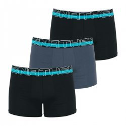 Athena Lot De 3 Boxers Athena Seconde Peau Noir/Gris/Noir Taille T5