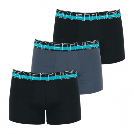 Athena Lot De 3 Boxers Athena Seconde Peau Noir/Gris/Noir Taille T5