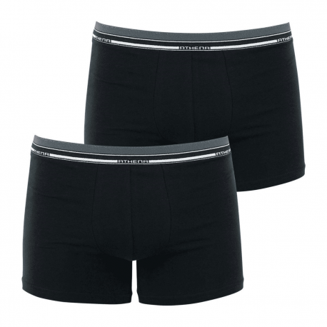 Athena Lot De 2 Boxers Homme Duo Eco Noir/Noir T5