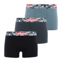 Athena Lot De 3 Boxers Garçon Color Enfant Boxers Noir/Gris/Noir Taille 6/8Ans