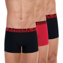 Athena Lot De 3 Boxers Homme Coton Easysport Noir-Rouge-Noir T2