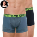 Athena Lot De 2 Boxers Homme Running Imprimé Losange-Noir T5