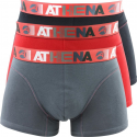 Athena Lot De 3 Boxers Pour Homme Rouge-Poivre-Noir T5