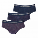 Eminence Lot De 3 Slips Eminence En Coton Stretch Bleu Marine À Motifs Blancs Et Rouges T5