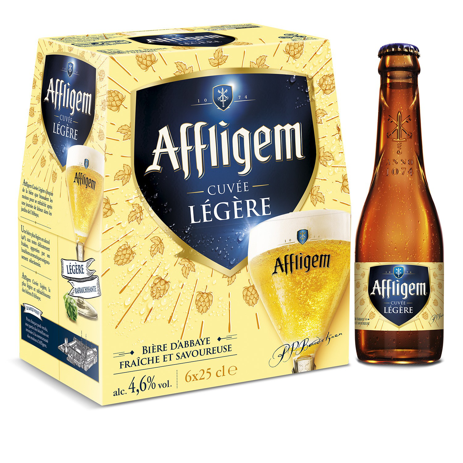 Abbaye D Affligem Biere Blonde D Abbaye Cuvee Legere Le Pack De 6 Bouteilles De 25cl Drh Market Sarl