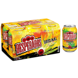 Desperados Bière Aromatisée Tequila : Le Pack De 6 Canettes De 33Cl