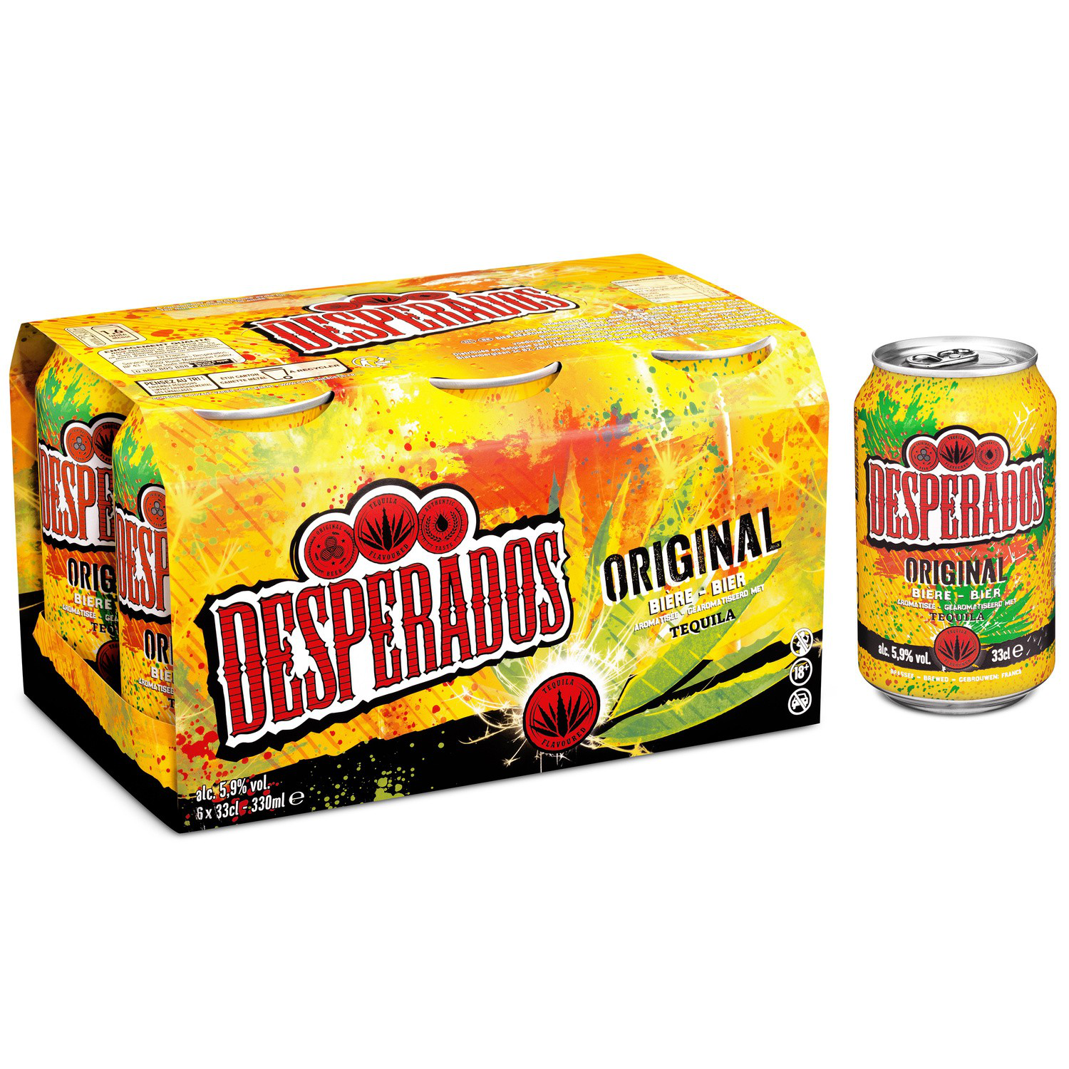 Pack de Desperados (6 x 33 cl)  La Belle Vie : Courses en Ligne