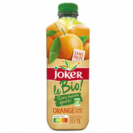 Joker Nectar Orange Sans Pulpe Sans Sucres Ajoutés Bio : La Brique D'1L