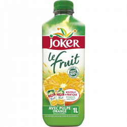 Joker Jus Le Fruit Orange Avec Pulpe Sans Sucres Ajoutés 1L