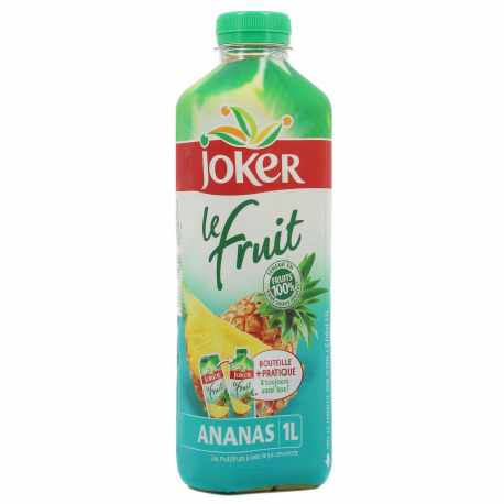 Jokerjus Multifruit À Base De Concentré Le Fruit Ananas Sans Sucres Ajoutés : La Bouteille D'1L