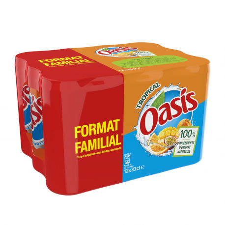 Oasis Boisson Tropical : Le Pack De 12 Canettes De 33Cl