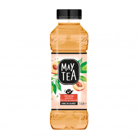 May Tea Boisson Au Thé Noir Pêche Blanche : La Bouteille De 50Cl