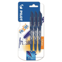 Pilot Stylo Roller Frixion Ball Bleu Effaçable : Le Lot De 3 Stylos