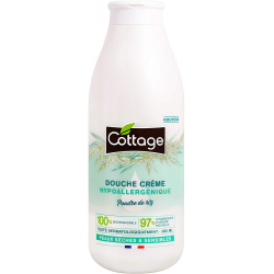 Cottage Crème Douche Hypoallergénique Poudre De Riz 97 % Origine Naturelle Peaux Sensibles Sèches & Réactives 560 Ml