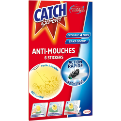 Catch Insecticide Stickers Anti-Mouches : La Boite De 6 Stickers