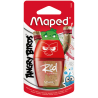 Maped Taille-Crayons Angry Birds 1 Trou Avec Réservoir Pour Crayons À Papier Et De Couleur Standard Translucide Rouge