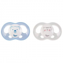 Tigex 2 Sucettes Soft Touch Silicone Taille 0-6 M Ourson Chat
