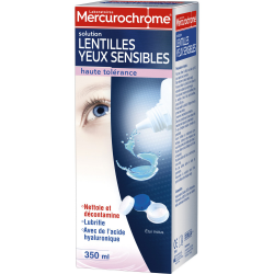 Mercurochrome Solution Lentilles Yeux Sensibles : Le Flacon De 350Ml