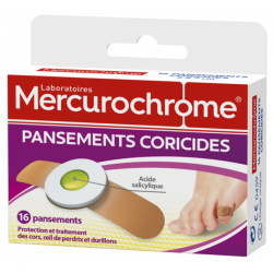 Mercurochrome 16 Pansements Coricides