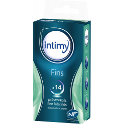 Intimy Préservatifs Fins, X14 Préservatifs Lubrifiés Avec Réservoir Surface Lisse Latex De Qualité Supérieure