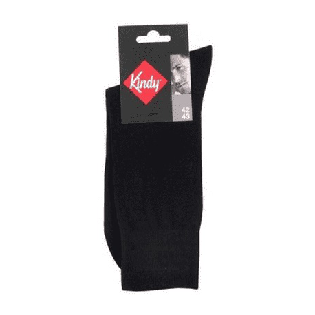Kindy Chaussettes Hommes Pur Fil D'Ecosse Pieds Sensibles Noir 39/41