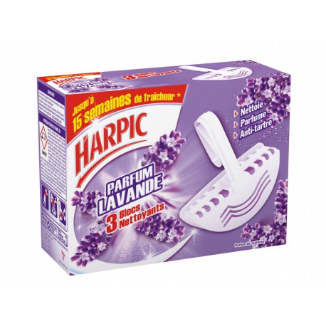 3 Blocs Desodorisants Lavande Harpic