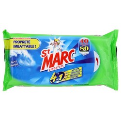80 Lingettes 4En1 Fraicheur Marine Saint Marc