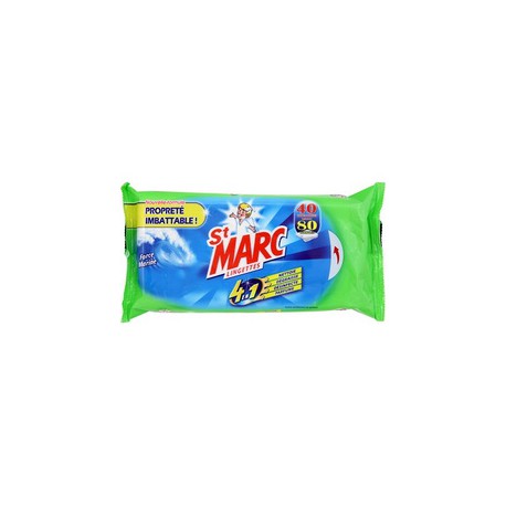 80 Lingettes 4En1 Fraicheur Marine Saint Marc