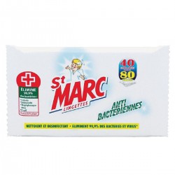 80 Lingettes Antibacteriennes Saint Marc