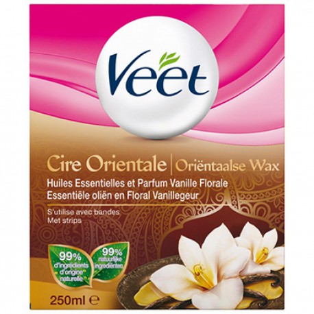 Veet Cire Orientale Huiles Essentielles Pot250Ml