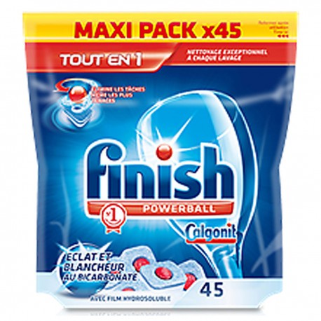 45 Doses Lave Vaisselle Finish Touten1 Bicarbonate Sun