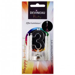 Chiffre 3 Avec 4 Boug Led