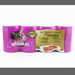 Whiskas Whiskas Terrines Viande/Légumes 4Variét.4X1/2 1.6Kg