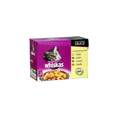 Whiskas Whiskas Recette Camapgne Sauce 4Variétés 12X100G