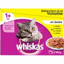 Whiskas Pâtée Pour Chat 1 + An, Volaille En Gelée : Les 12 Sachets De 100 G