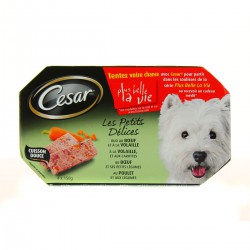 Cesar Pâtée Petits Délices 4 Variétés César Barquette 4X150G