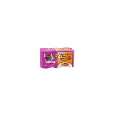 Whiskas Whiskas Terrines 2 Lapin+2 Agneau+2 Volailles Bte1/2X6 2.4Kg