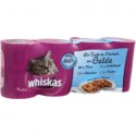 Whiskas Boites Pour Chats Adultes Aux Poissons : Les 4 Boites De 390 G