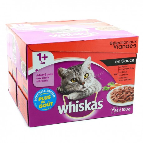 Whiskas Tradition Gourm. Sauce Sachets Fraicheur 24X 100G